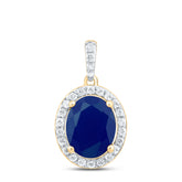 1/3CTW-DIA P1 10X8 MM OV-BS SYNTHETIC PENDANT
